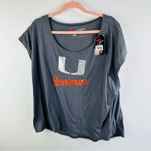 CH Juniors University Of Miami Shirt Women’s Size XXL NWT - Picture 1 of 4